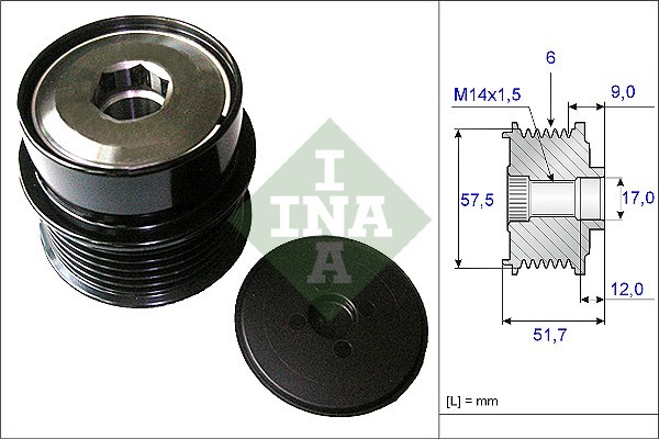 Alternator Freewheel Clutch INA 535019710