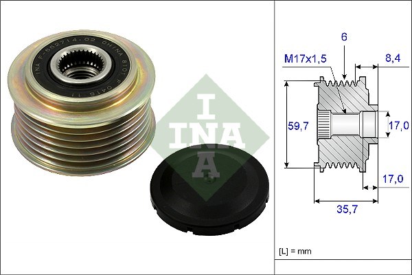 Alternator Freewheel Clutch INA 535022510