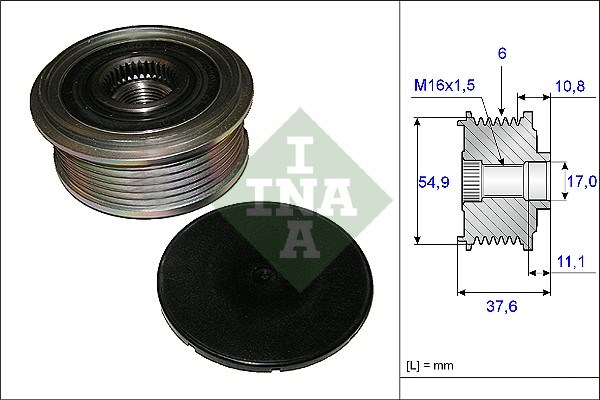 Alternator Freewheel Clutch INA 535012310