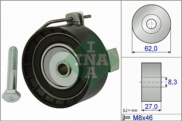 Tensioner Pulley, timing belt INA 531081310
