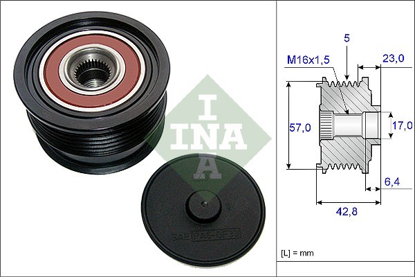 Alternator Freewheel Clutch INA 535019010