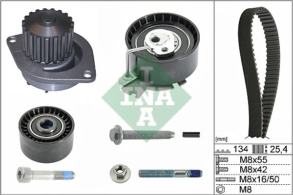 Water Pump & Timing Belt Kit INA 530037930