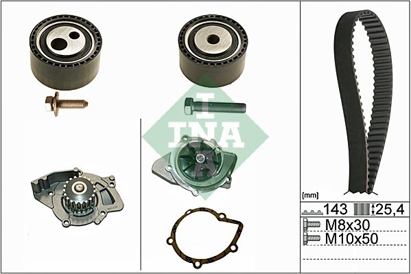 Water Pump & Timing Belt Kit INA 530044730