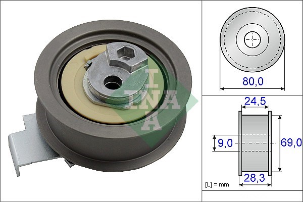Tensioner Pulley, timing belt INA 531084010
