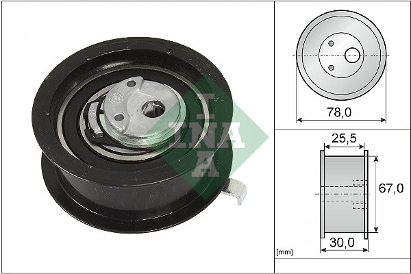 Tensioner Pulley, timing belt INA 531025130