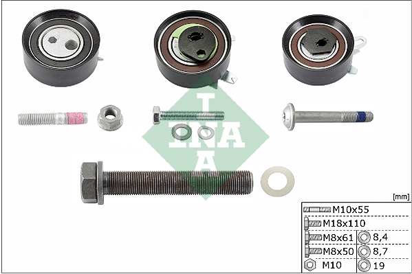 Pulley Set, timing belt INA 530048409