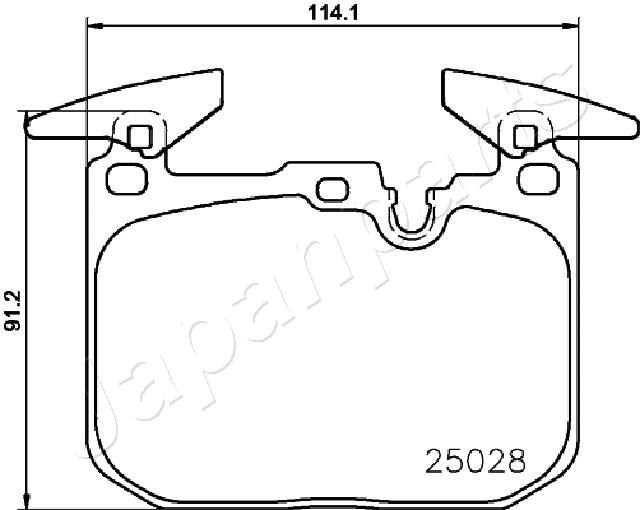 Brake Pad Set, disc brake JAPANPARTS PA0116AF 2