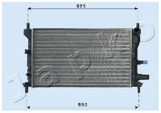 Radiator, engine cooling JAPKO RDA053060