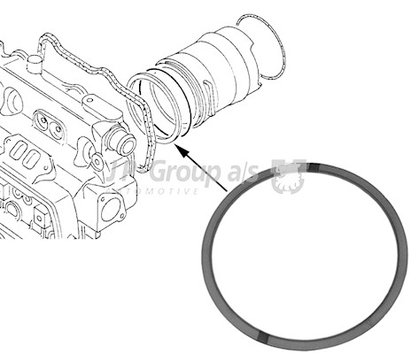 O-Ring, cylinder sleeve JP Group 1111000300
