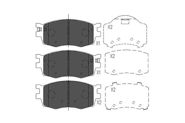 Brake Pad Set, disc brake KAVO PARTS KBP-3022 5