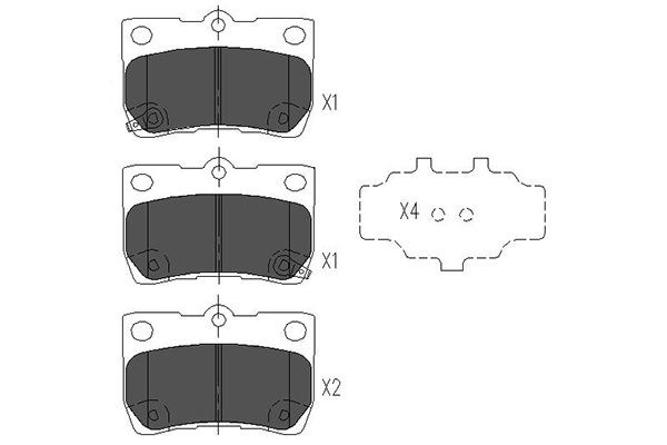 Brake Pad Set, disc brake KAVO PARTS KBP-9083 2