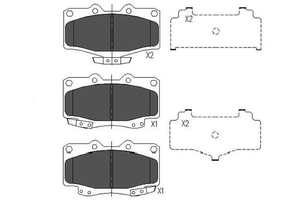 Brake Pad Set, disc brake KAVO PARTS KBP-9054