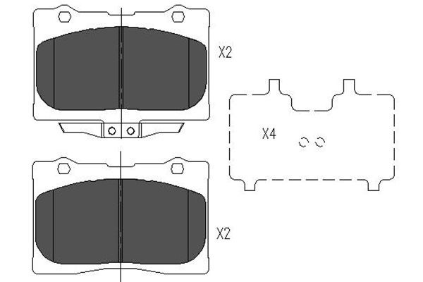 Brake Pad Set, disc brake KAVO PARTS KBP-2039 2