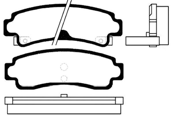 Brake Pad Set, disc brake KAVO PARTS BP-6550