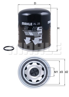 Air Dryer Cartridge, compressed-air system KNECHT AL25