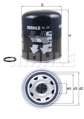 Air Dryer Cartridge, compressed-air system KNECHT AL24