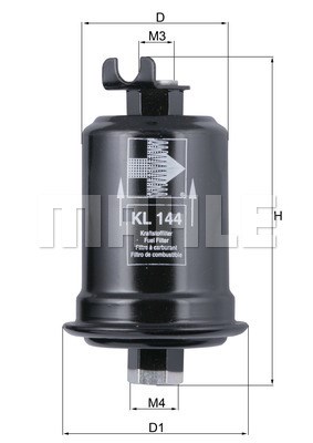 Fuel filter KNECHT KL144