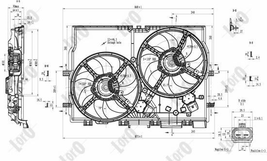 Fan, engine cooling LORO 016-014-0014 7