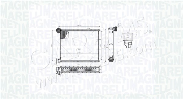 Heat Exchanger, interior heating MAGNETI MARELLI 350218473000