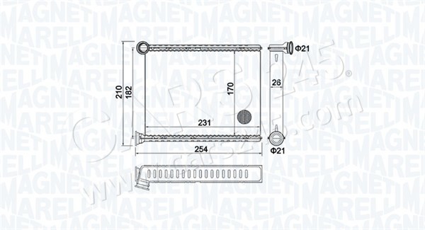 Heat Exchanger, interior heating MAGNETI MARELLI 350218473000 2