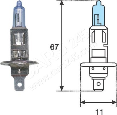 Headlight Bulb H1 12V MAGNETI MARELLI 002601100000