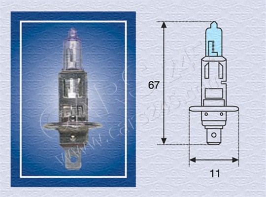 Headlight Bulb H1 12V MAGNETI MARELLI 002601100000 2