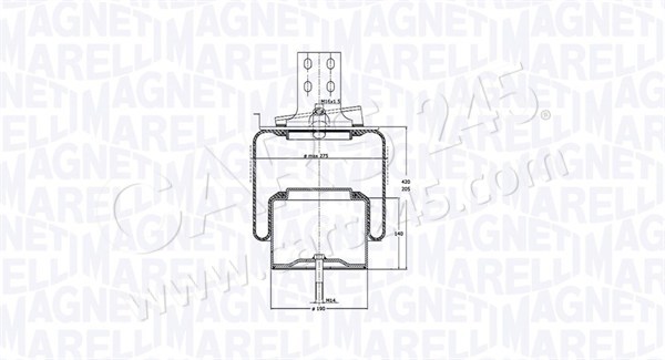 Bellow, air suspension MAGNETI MARELLI 030607020168