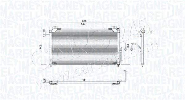 Condenser, air conditioning MAGNETI MARELLI 350203939000 2