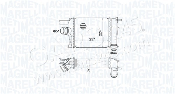Charge Air Cooler MAGNETI MARELLI 351319205170