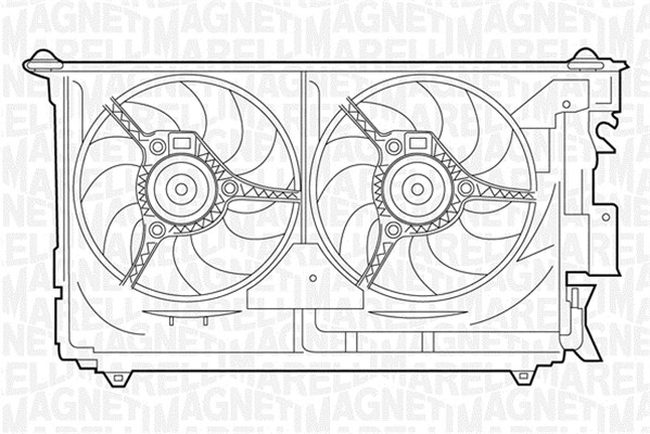 Fan, engine cooling MAGNETI MARELLI 069422283010