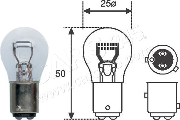 Bulb, rear fog light MAGNETI MARELLI 008529100000