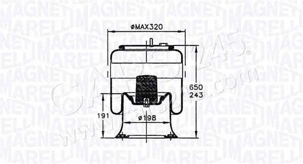Bellow, air suspension MAGNETI MARELLI 030607020116