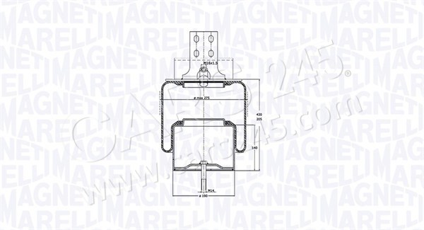 Bellow, air suspension MAGNETI MARELLI 030607020166