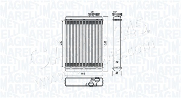 Heat Exchanger, interior heating MAGNETI MARELLI 350218471000