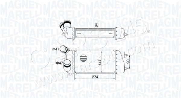 Charge Air Cooler MAGNETI MARELLI 351319205240 2