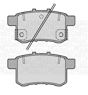 Brake Pad Set, disc brake MAGNETI MARELLI 363916060704