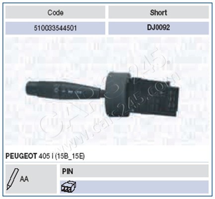 Steering Column Switch MAGNETI MARELLI 510033544501