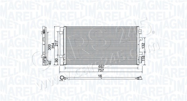 Condenser, air conditioning MAGNETI MARELLI 350203762000