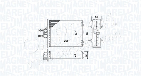 Heat Exchanger, interior heating MAGNETI MARELLI 350218482000