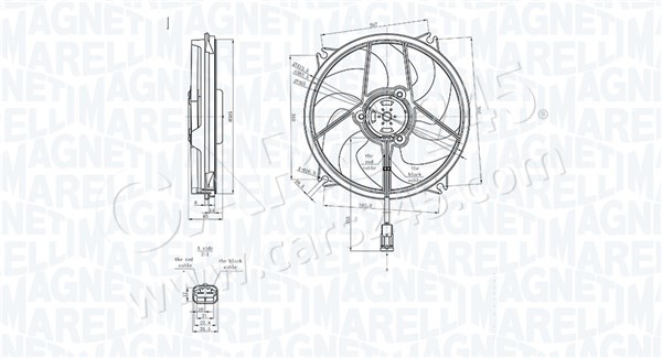 Fan, engine cooling MAGNETI MARELLI 069422839010