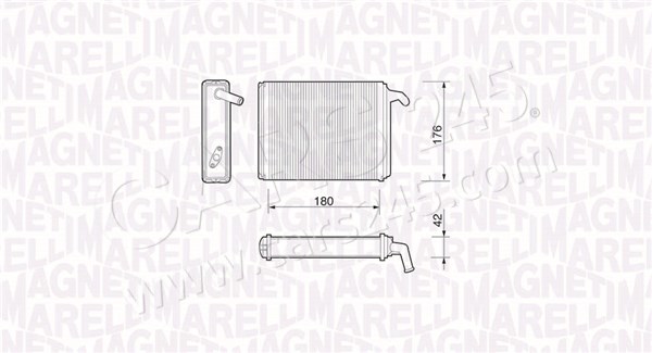 Heat Exchanger, interior heating MAGNETI MARELLI 350218054000