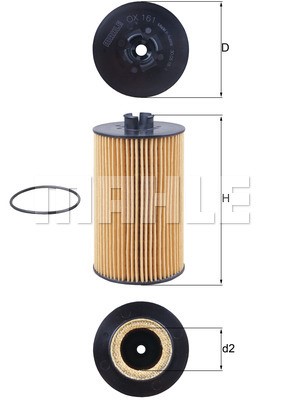 Oil Filter MAHLE OX161D