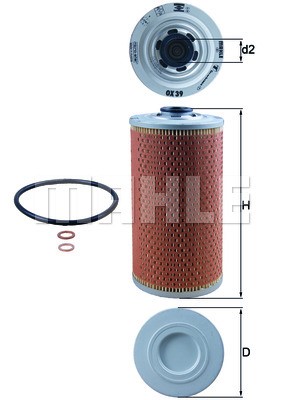 Oil Filter MAHLE OX39D