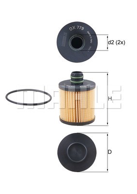 Oil Filter MAHLE OX779D