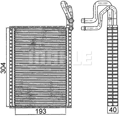 Evaporator, air conditioning MAHLE AE116000S