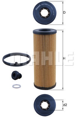Oil Filter MAHLE OX135/1D