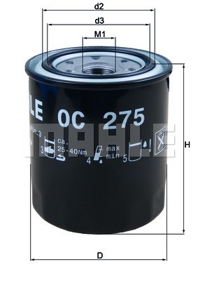 Oil Filter MAHLE OC275