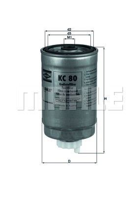 Fuel Filter MAHLE KC80
