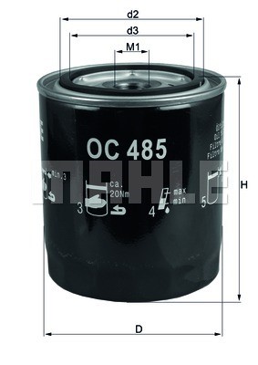 Oil Filter MAHLE OC485