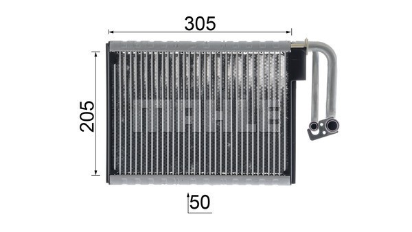 Evaporator, air conditioning MAHLE AE88000P 12